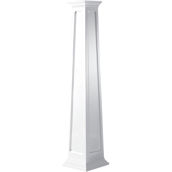 Ekena Millwork 16"W x 05'H Craftsman Classic Square Tapered, Recessed Panel Column, Crown Capital & Crown Base