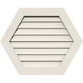 thumbnail image 1 of Ekena Millwork 16"W x 20"H Horizontal Peaked Gable Vent (21"W x 25"H Frame Size): Unfinished, Non-Functional, PVC Gable Vent w/ 1" x 4" Flat Trim Frame, 1 of 4