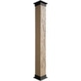 thumbnail image 1 of Ekena Millwork 16"W x 20'H Pecky Cypress Endurathane Faux Wood Non-Tapered Square Column Wrap w/ Faux Iron Capital & Base, 1 of 20