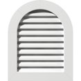 thumbnail image 1 of Ekena Millwork 16"W x 24"H Round Top Gable Vent (21"W x 29"H Frame Size) Functional, PVC Gable Vent with 1" x 4" Flat Trim Frame, 1 of 14