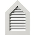 thumbnail image 1 of Ekena Millwork 16"W x 26"H Peaked Top Gable Vent (21"W x 31"H Frame Size) 8/12 Pitch: Functional, PVC Gable Vent w/ 1" x 4" Flat Trim Frame, 1 of 14