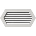 thumbnail image 1 of Ekena Millwork 16"W x 28"H Horizontal Peaked Gable Vent (21 1/2"W x 33"H Frame Size) Functional, PVC Gable Vent with 1" x 4" Flat Trim Frame, 1 of 14