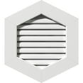 thumbnail image 1 of Ekena Millwork 16"W x 28"H Vertical Peaked Gable Vent (21"W x 32 7/8"H Frame Size) 5/12 Pitch: Functional, PVC Gable Vent w/ 1" x 4" Flat Trim Frame, 1 of 14