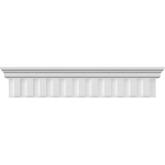 Ekena Millwork 169" Bottom Width x 173 3/4" Top Width x 9 3/8"H x 7/8"P Dentil Crosshead