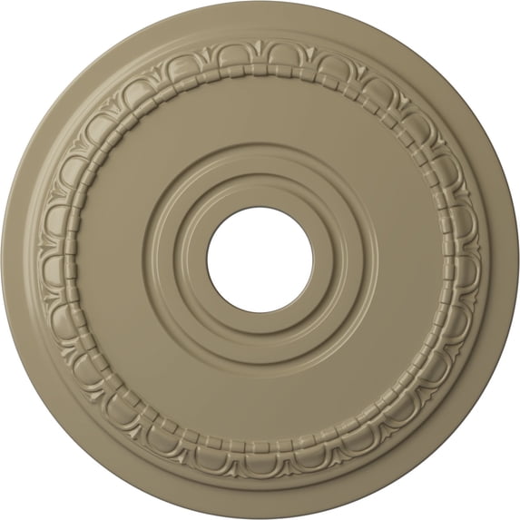 Ekena Millwork 17 1/2"OD x 3 5/8"ID x 1"P Munich Ceiling Medallion (Fits Canopies up to 5 5/8"), Hand-Painted Gobi Desert