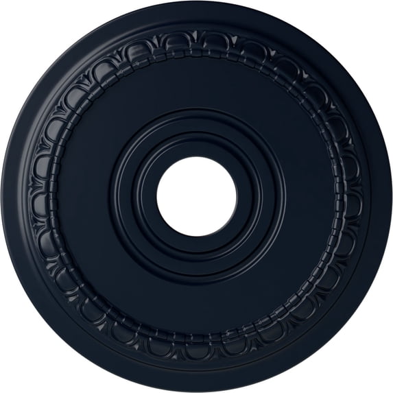 Ekena Millwork 17 1/2"OD x 3 5/8"ID x 1"P Munich Ceiling Medallion (Fits Canopies up to 5 5/8"), Hand-Painted Midnight Dream