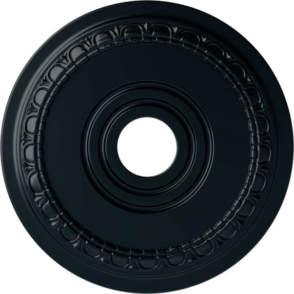 Ekena Millwork 17 1/2"OD x 3 5/8"ID x 1"P Munich Ceiling Medallion (Fits Canopies up to 5 5/8"), Hand-Painted Night Shade