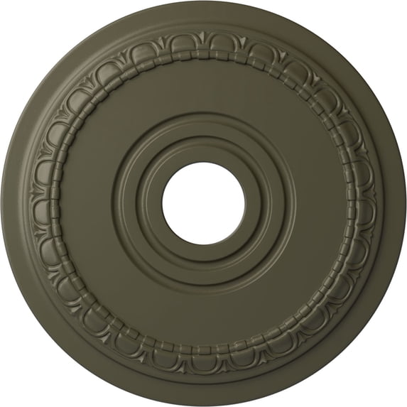 Ekena Millwork 17 1/2"OD x 3 5/8"ID x 1"P Munich Ceiling Medallion (Fits Canopies up to 5 5/8"), Hand-Painted Witch Hazel
