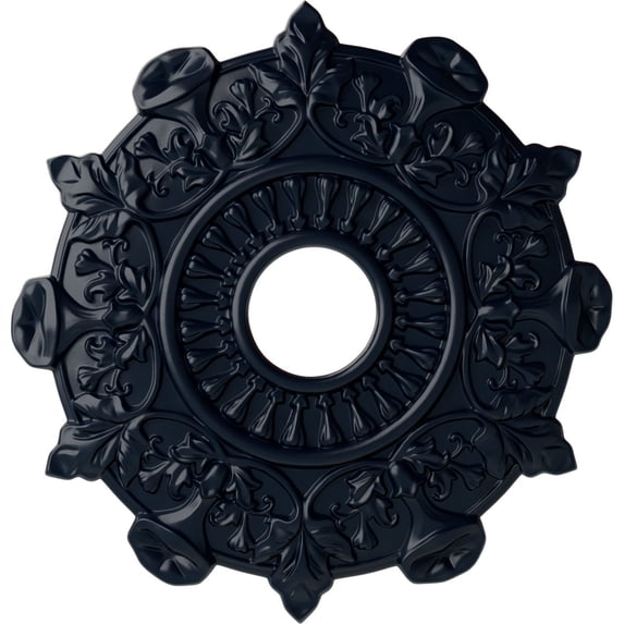 Ekena Millwork 17 1/2"OD x 4"ID x 1"P Preston Ceiling Medallion (Fits Canopies up to 4"), Hand-Painted Midnight Dream