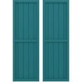 thumbnail image 1 of Ekena Millwork 17 1/2"W x 57"H Americraft Five Board Exterior Real Wood Two Equal Panel Framed Board-n-Batten Shutters (Per Pair), Antigua, 1 of 9