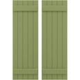 thumbnail image 1 of Ekena Millwork 17 1/2"W x 69"H Americraft Five Board (2 Batten) Exterior Real Wood Joined Board-n-Batten Shutters (Per Pair), Moss Green, 1 of 10