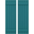 thumbnail image 1 of Ekena Millwork 17 1/2"W x 84"H Americraft Five Board (2 Batten) Exterior Real Wood Joined Board-n-Batten Shutters (Per Pair), Antigua, 1 of 10