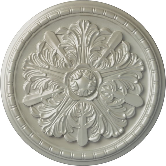 Ekena Millwork 17 1/8"OD x 1 1/2"P Washington Ceiling Medallion (Fits Canopies up to 2 7/8"), Hand-Painted Flash Copper