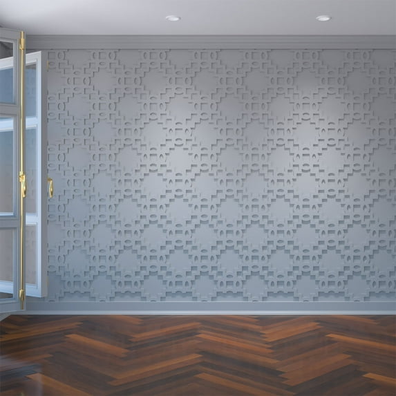 Ekena Millwork 17 1/8"W x 11 3/8"H x 3/8"T Small Cordova Decorative Fretwork Wall Panels in Architectural Grade PVC