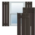 thumbnail image 1 of Ekena Millwork 17 1/8"W x 32"H True Fit PVC Three Board Spaced Board-n-Batten Shutters, Raisin Brown (Per Pair - Hardware Not Included), 1 of 8