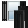 thumbnail image 1 of Ekena Millwork 17 1/8"W x 39"H True Fit PVC Three Board Spaced Board-n-Batten Shutters, Black (Per Pair - Hardware Not Included), 1 of 8