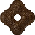 thumbnail image 1 of Ekena Millwork 17 3/4"OD x 3 1/8"ID x 1"P Peralta Ceiling Medallion (Fits Canopies up to 4 5/8"), Hand-Painted Root Beer Crackle, 1 of 6