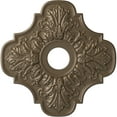 thumbnail image 1 of Ekena Millwork 17 3/4"OD x 3 1/8"ID x 1"P Peralta Ceiling Medallion (Fits Canopies up to 4 5/8"), Hand-Painted Warm Silver, 1 of 6