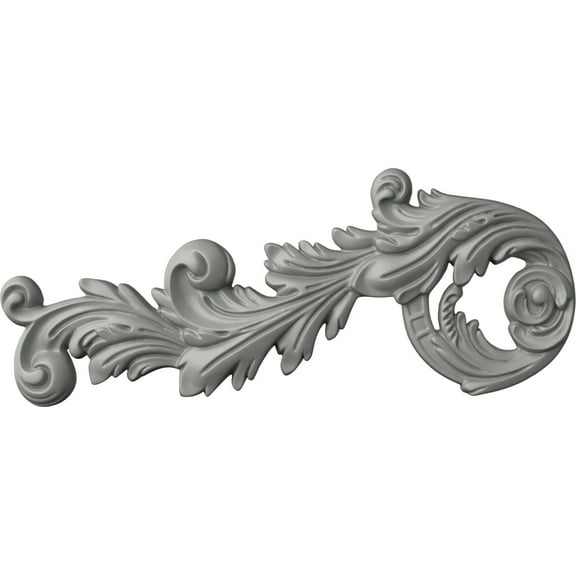 Ekena Millwork 17 3/4"W x 7 3/8"H x 1 1/8"P Paris Scroll Onlay, Right