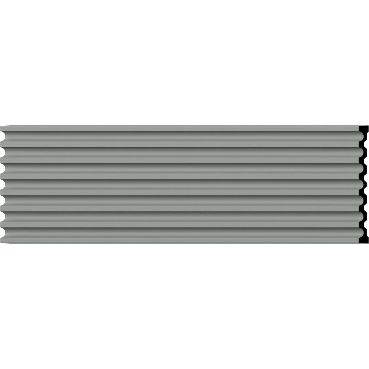 Primed Polyurethane Reeded Crown Moulding 94.5" Length