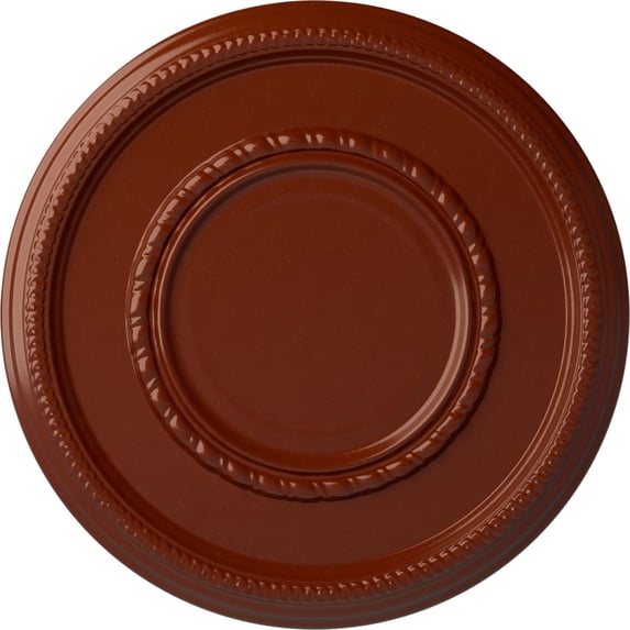 Ekena Millwork 17 3/8"OD x 1 1/8"P Federal Roped Large Ceiling Medallion (Fits Canopies up to 7 3/4"), Hand-Painted Firebrick