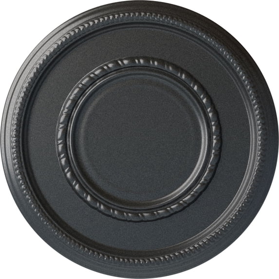 Ekena Millwork 17 3/8"OD x 1 1/8"P Federal Roped Large Ceiling Medallion (Fits Canopies up to 7 3/4"), Hand-Painted Pewter