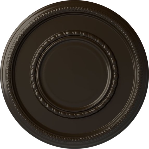 Ekena Millwork 17 3/8"OD x 1 1/8"P Federal Roped Large Ceiling Medallion (Fits Canopies up to 7 3/4"), Hand-Painted Stone Hearth
