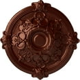 thumbnail image 1 of Ekena Millwork 17 3/8"OD x 1 3/4"P Hamilton Ceiling Medallion (Fits Canopies up to 3 3/4"), Hand-Painted Antique Copper, 1 of 6