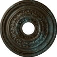thumbnail image 1 of Ekena Millwork 17 5/8"OD X 3 5/8"ID X 1 7/8"P Orleans Ceiling Medallion (Fits Canopies up to 4 5/8"), Hand-Painted Bronze Blue Patina, 1 of 7