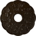 thumbnail image 1 of Ekena Millwork 17 7/8"OD x 3 7/8"ID x 1"P Terrones Butterfly Ceiling Medallion (Fits Canopies up to 3 7/8"), Hand-Painted Bronze, 1 of 6