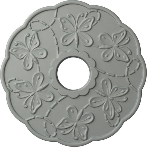Ekena Millwork 17 7/8"OD x 3 7/8"ID x 1"P Terrones Butterfly Ceiling Medallion (Fits Canopies up to 3 7/8")