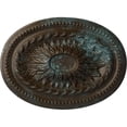 thumbnail image 1 of Ekena Millwork 18 1/2"W x 13 1/2"H x 1 7/8"P Saverne Ceiling Medallion, Hand-Painted Bronze Blue Patina, 1 of 4