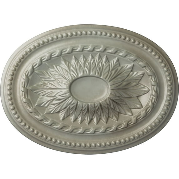Ekena Millwork 18 1/2"W x 13 1/2"H x 1 7/8"P Saverne Ceiling Medallion, Hand-Painted Flash Gold