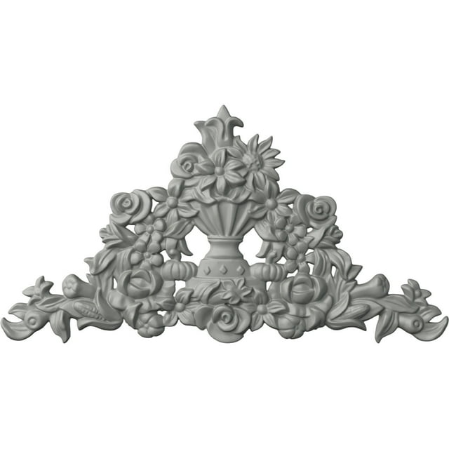 Ekena Millwork 18 1/2"W x 9 7/8"H x 3/4"P Swindon Flowers Center Onlay
