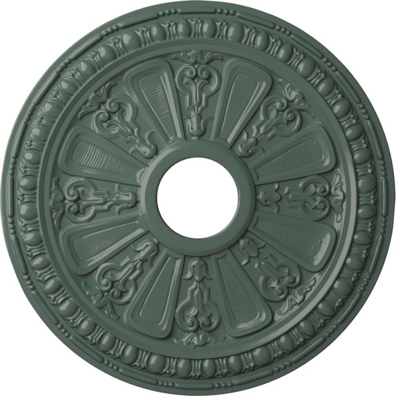 Ekena Millwork 18 1/8"OD 3 5/8"ID x 1 1/8"P Raymond Ceiling Medallion (Fits Canopies up to 5 1/8"), Hand-Painted Cloud Burst