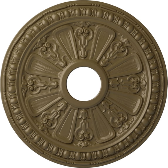 Ekena Millwork 18 1/8"OD 3 5/8"ID x 1 1/8"P Raymond Ceiling Medallion (Fits Canopies up to 5 1/8"), Hand-Painted Mississippi Mud