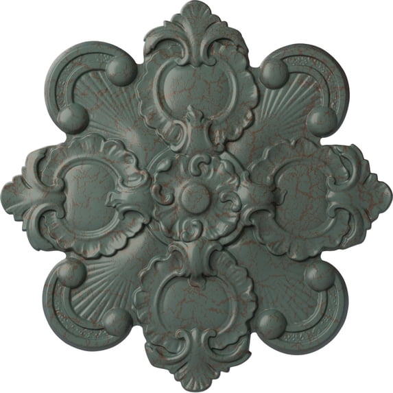 Ekena Millwork 18 1/8"OD x 1 1/4"P Katheryn Ceiling Medallion, Hand-Painted Cloud Burst Crackle