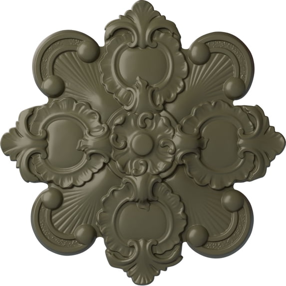 Ekena Millwork 18 1/8"OD x 1 1/4"P Katheryn Ceiling Medallion, Hand-Painted Painted Turtle