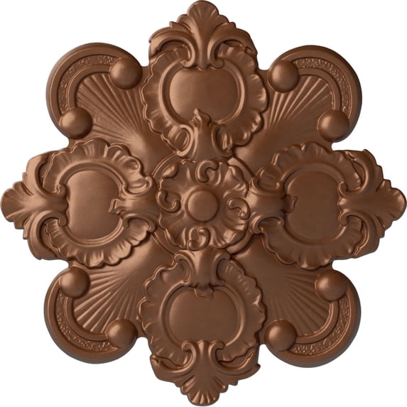 Ekena Millwork 18 1/8"OD x 1 1/4"P Katheryn Ceiling Medallion, Hand-Painted Polished Copper