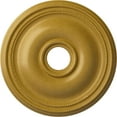 thumbnail image 1 of Ekena Millwork 18 1/8"OD x 3 3/4"ID x 1 1/8"P Bradford Ceiling Medallion (Fits Canopies up to 4 3/8"), Hand-Painted Iridescent Gold, 1 of 6