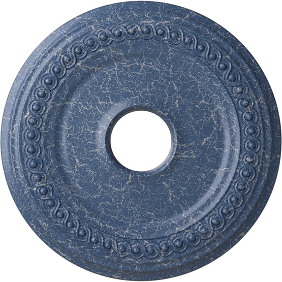 Ekena Millwork 18 5/8"OD 4"ID x 1 1/8"P Classic Ceiling Medallion (Fits Canopies up to 12 3/4"), Hand-Painted Americana Crackle
