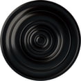 thumbnail image 1 of Ekena Millwork 18"OD x 1 1/2"P Niobe Ceiling Medallion (Fits Canopies up to 8 5/8"), Hand-Painted Jet Black, 1 of 5