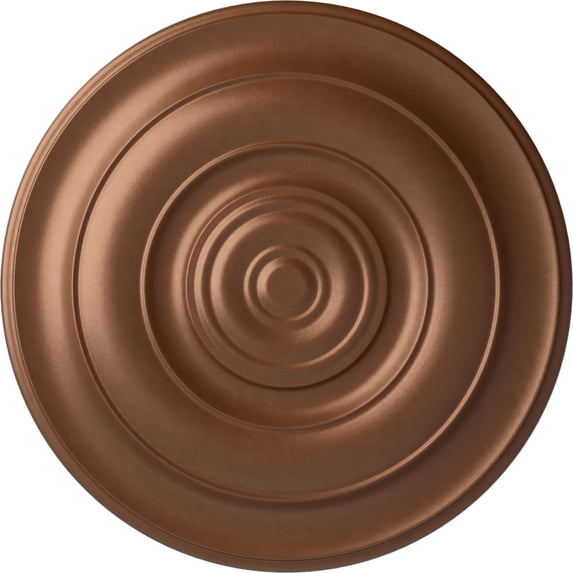 Ekena Millwork 18"OD x 1 1/2"P Niobe Ceiling Medallion (Fits Canopies up to 8 5/8"), Hand-Painted Polished Copper