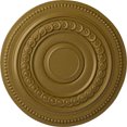 thumbnail image 1 of Ekena Millwork 18"OD x 1 1/4"P Oldham Ceiling Medallion (Fits Canopies up to 8 5/8"), Hand-Painted Gold, 1 of 5