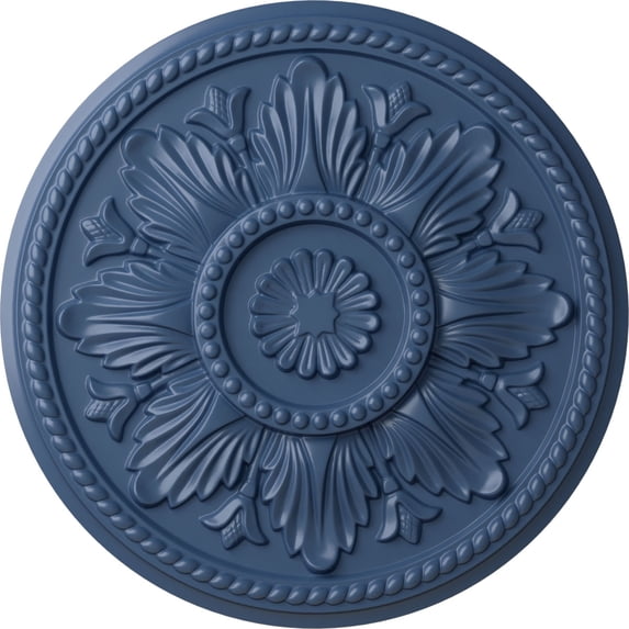 Ekena Millwork 18"OD x 1 3/4"P Edinburgh Ceiling Medallion (Fits Canopies up to 5 1/4"), Hand-Painted Americana