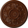 thumbnail image 1 of Ekena Millwork 18"OD x 1 3/4"P Edinburgh Ceiling Medallion (Fits Canopies up to 5 1/4"), Hand-Painted Burnished Mahogany Crackle, 1 of 6