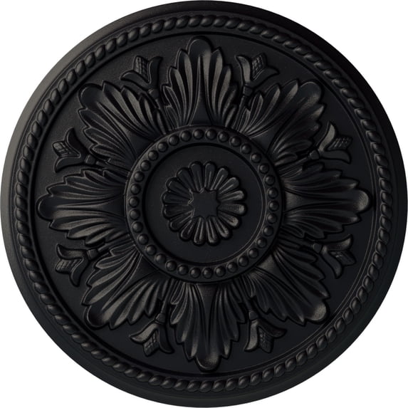 Ekena Millwork 18"OD x 1 3/4"P Edinburgh Ceiling Medallion (Fits Canopies up to 5 1/4"), Hand-Painted Steel Gray