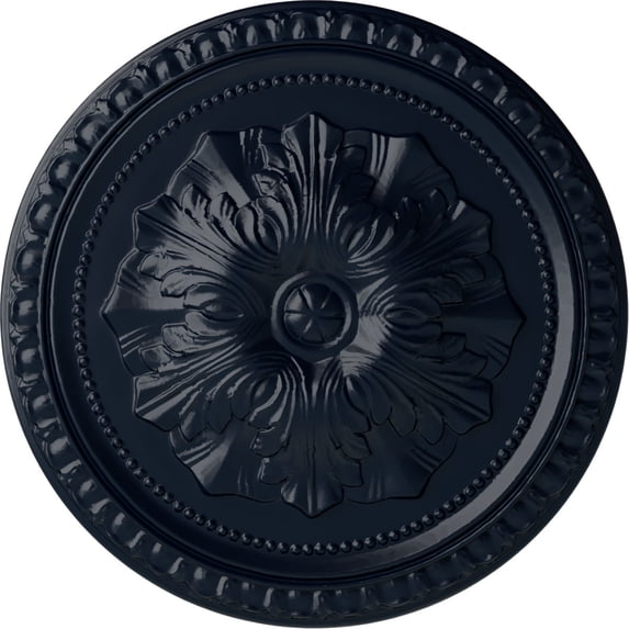 Ekena Millwork 18"OD x 1 3/8"P Richmond Ceiling Medallion (Fits Canopies up to 2 5/8"), Hand-Painted Midnight Dream