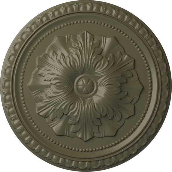 Ekena Millwork 18"OD x 1 3/8"P Richmond Ceiling Medallion (Fits Canopies up to 2 5/8"), Hand-Painted Painted Turtle