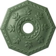 thumbnail image 1 of Ekena Millwork 18"OD x 3 1/2"ID x 1 1/2"P Nottingham Ceiling Medallion (Fits Canopies up to 4 5/8"), Hand-Painted Athenian Green, 1 of 5